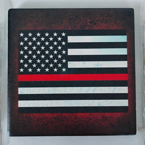 Woman Police Officer Coaster Set With Serve And Protect Car Cup Holders Coasters - Picture 4 of 9